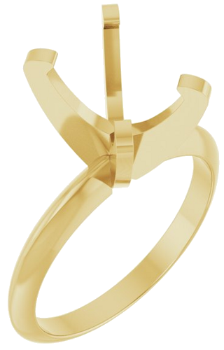 14K Yellow 10x8 mm Oval Solitaire Engagement Ring Mounting (1)