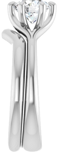 14K White 6.5 mm Round Engagement Ring Mounting (9)