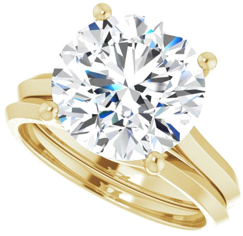 Sužadėtuvių Žiedas „Claw-Prong“ 14k yellow gold Round 11mm (10)