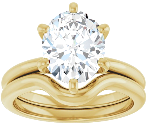 14K Yellow  10x8 mm Oval Solitaire Engagement Ring Mounting (8)