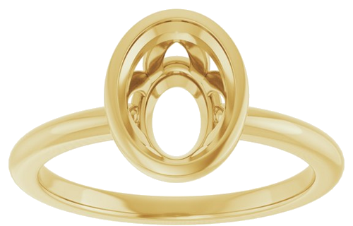 Sužadėtuvių Žiedas „Bezel-Set“ 14k yellow gold Oval 8.5mm x 6.5mm (3)