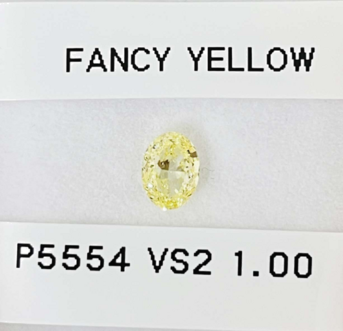 1.0 carat Fancy  Yellow-VS2 Natūralus Oval Deimantas (1)