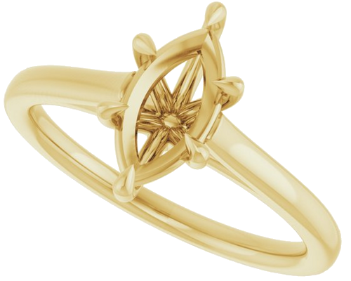 Sužadėtuvių Žiedas „Claw-Pong“ 14k yellow gold Marquise 9.5mm x 5mm (5)