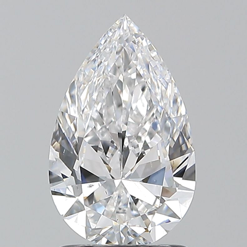 1.3 carat D-SI1 Natūralus Pear Deimantas (1)