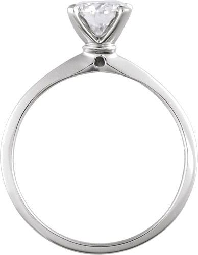 14K White 6.5 mm Round Engagement Ring Mounting (4)