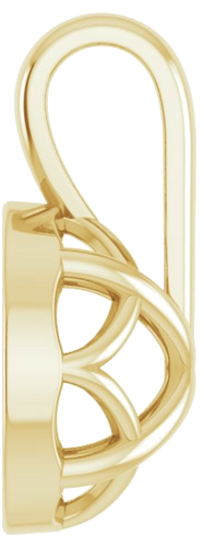 14K Yellow 8.2 mm Round Pendant Mounting (3)