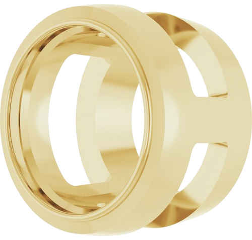 18K Yellow 5.6 mm Round Slide Pendant Mounting (2)