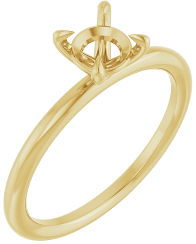 Sužadėtuvių Žiedas „Claw-Prong Solitaire“ 14k yellow gold Round 5.8mm (1)