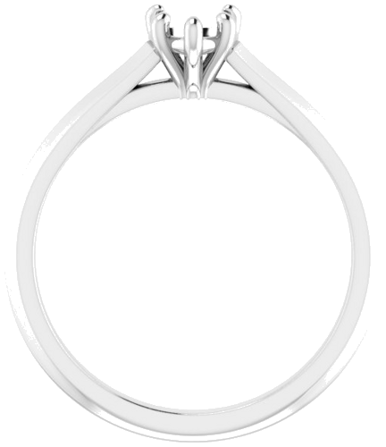 Sužadėtuvių Žiedas „Claw-Prong“ 14k white gold Heart 5mm (2)