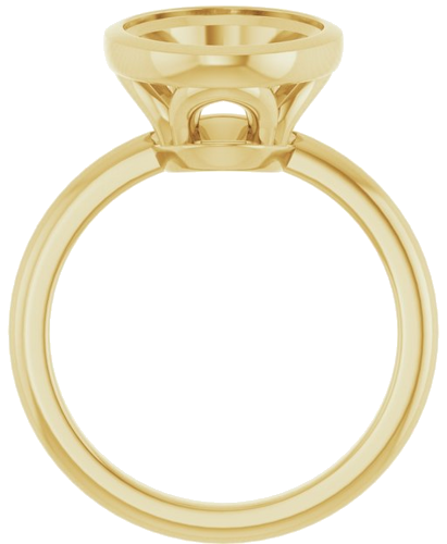 Sužadėtuvių Žiedas „Bezel-Set“ 14k yellow gold Oval 14mm x 10mm (2)