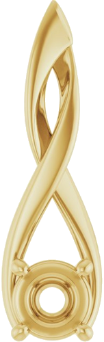 Pakabukas „Infinity-Inspired Solitaire“ 14k yellow gold Round 5.2mm (1)