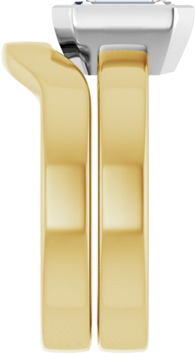 14K Yellow White 8x6 mm Emerald Solitaire Engagement Ring Mounting (9)