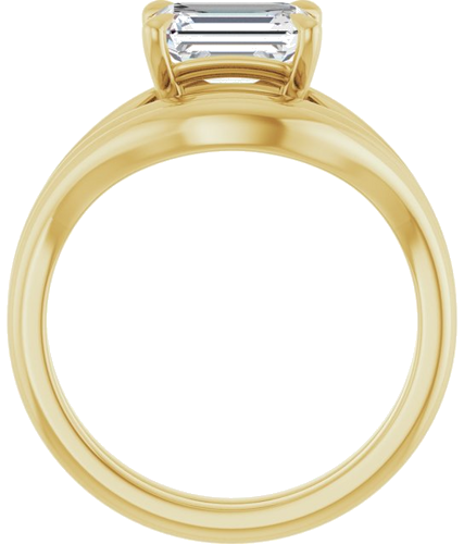 Sužadėtuvių Žiedas „Claw-Prong Solitaire“ 14k yellow gold Emerald 7.5mm x 5.5mm (7)