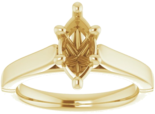14K Yellow  10x5 mm Marquise Solitaire Engagement Ring Mounting (3)