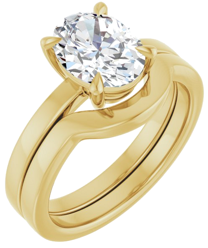 Sužadėtuvių Žiedas „Claw-Prong Solitaire“ 14k yellow gold Oval 9mm x 7mm (6)