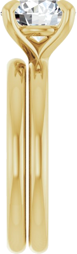 Sužadėtuvių Žiedas „Solitaire“ 750 Geltonojo Aukso Round 8mm (9)