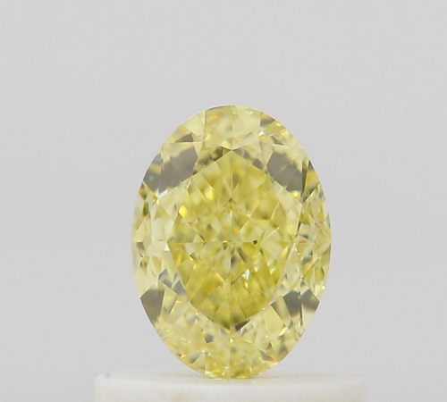 0.67 carat Fancy Intense Yellow-SI1 Natūralus Oval Deimantas (1)