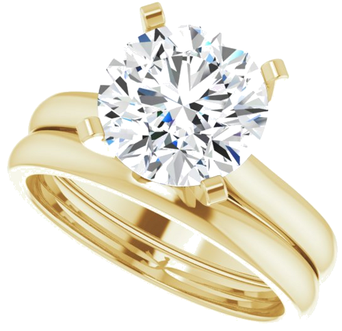 Sužadėtuvių Žiedas „Solitaire“ 14k yellow gold Round 9mm (9)