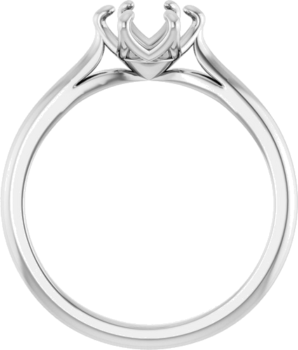 Sužadėtuvių Žiedas „Solitaire“ 14k white gold Round 6.5mm (2)