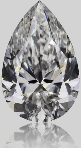 0.6 carat F-SI1 Natūralus Pear Deimantas (1)
