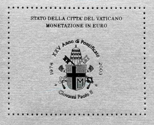 2003 Vatican John Paul II euro coin set (1)