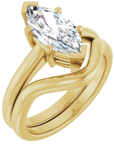 Sužadėtuvių Žiedas „V-End Prong“ 14k yellow gold Marquise 12mm x 6mm (6)