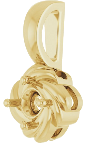 Pakabukas „Knot“ 14k yellow gold Round 4.5mm (2)
