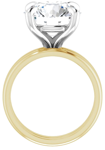 Sužadėtuvių Žiedas „Solitaire“ 14k yellow/white gold Round 12mm (7)