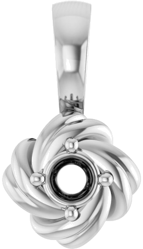 Pakabukas „Knot“ 925 Sidabro Round 4mm (1)