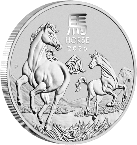 1/2 унции Год Лошади 2026 (Lunar III) Австралия серебряная монета (3)
