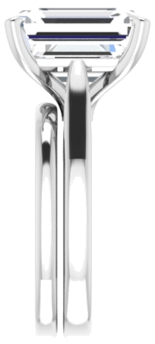 Sužadėtuvių Žiedas „Solitaire“ 585 Baltojo Aukso Emerald 12mm x 10mm (9)