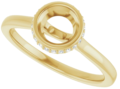 Sužadėtuvių Žiedas „Hidden Halo-Style“ 14k yellow gold Round 6mm (5)