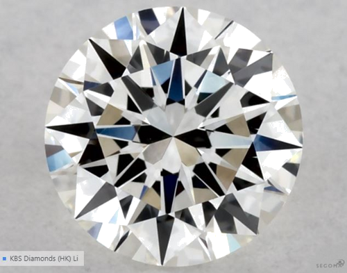 0.43 carat G-VVS1 Excellent cut Natūralus Round Deimantas (1)