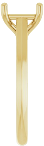 14K Yellow 7 mm Asscher Solitaire Engagement Ring Mounting (4)