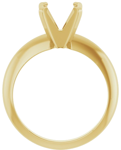 14K Yellow 7.6 mm Round Solitaire Engagement Ring Mounting (2)