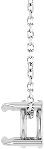 Pakabukas „Solitaire Slide“ 585 Baltojo Aukso Round 6mm (3)