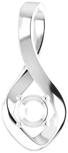 14K White 4.4 mm Round Pendant Mounting (1)