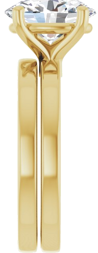 Sužadėtuvių Žiedas „Solitaire“ 14k yellow gold Oval 10mm x 8mm (9)