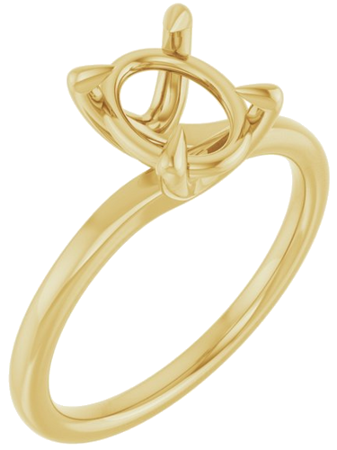 Sužadėtuvių Žiedas 14k yellow gold Oval 9mm x 7mm (1)
