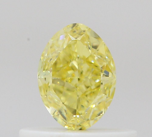 0.5 carat Fancy Intense Yellow-VS2 Natūralus Oval Deimantas (1)