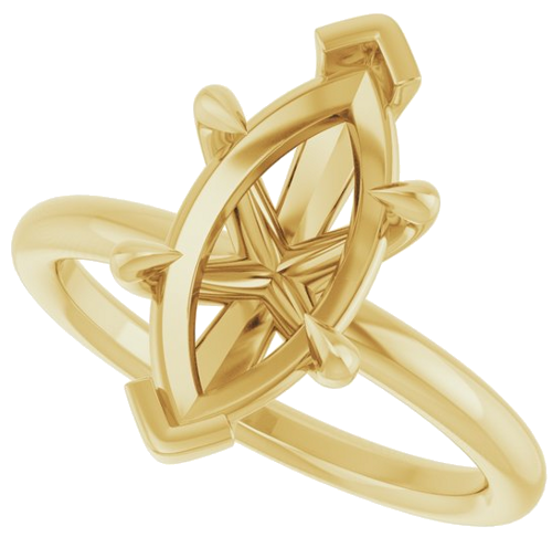 Sužadėtuvių Žiedas „Claw-Prong Solitaire“ 14k yellow gold Marquise 14mm x 7mm (5)