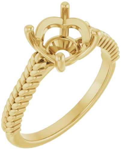Sužadėtuvių Žiedas „Solitaire“ 14k yellow gold Round 8mm (1)