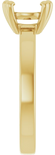 Sužadėtuvių Žiedas „Solitaire“ 14k yellow gold Elongated Cushion 8mm x 6mm (4)