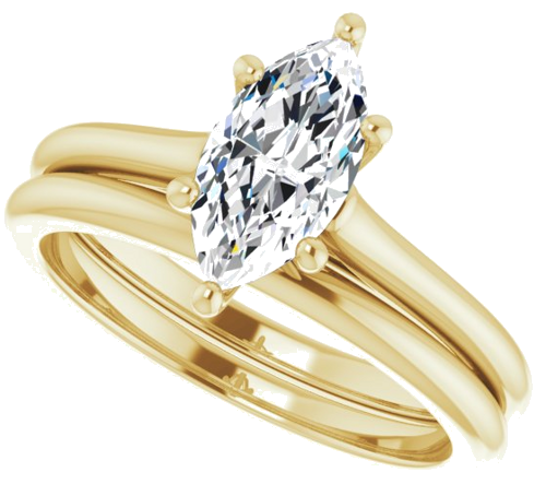 14K Yellow 10x5 mm Marquise Solitaire Engagement Ring Mounting (10)
