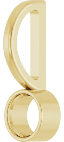 14K Yellow 3.5 mm Round Solitaire Charm Pendant Mounting (2)