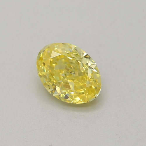 0.53 carat Fancy Intense Yellow-SI2 Natūralus Oval Deimantas (1)