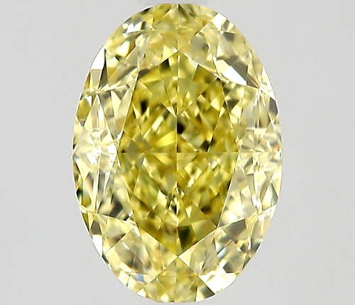 0.6 carat Fancy Intense Yellow-VVS2 Natūralus Oval Deimantas (1)