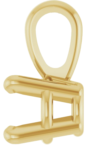 14K Yellow 3.5 mm Round 4-Prong Pendant Mounting (3)