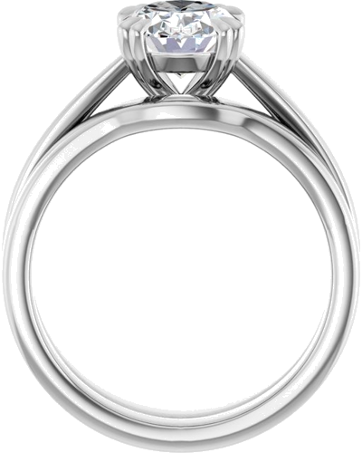 14K White 9x7 mm Oval Engagement Ring Mounting (7)
