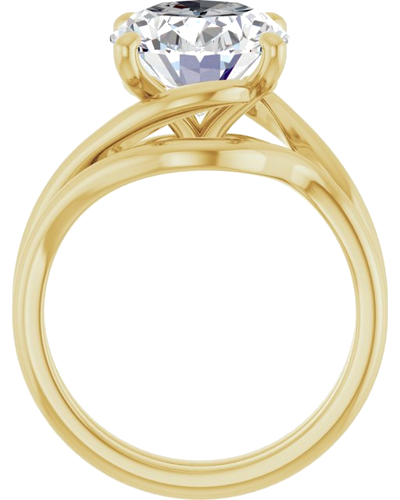 Sužadėtuvių Žiedas „Bypass“ 14k yellow gold Oval 12mm x 10mm (7)